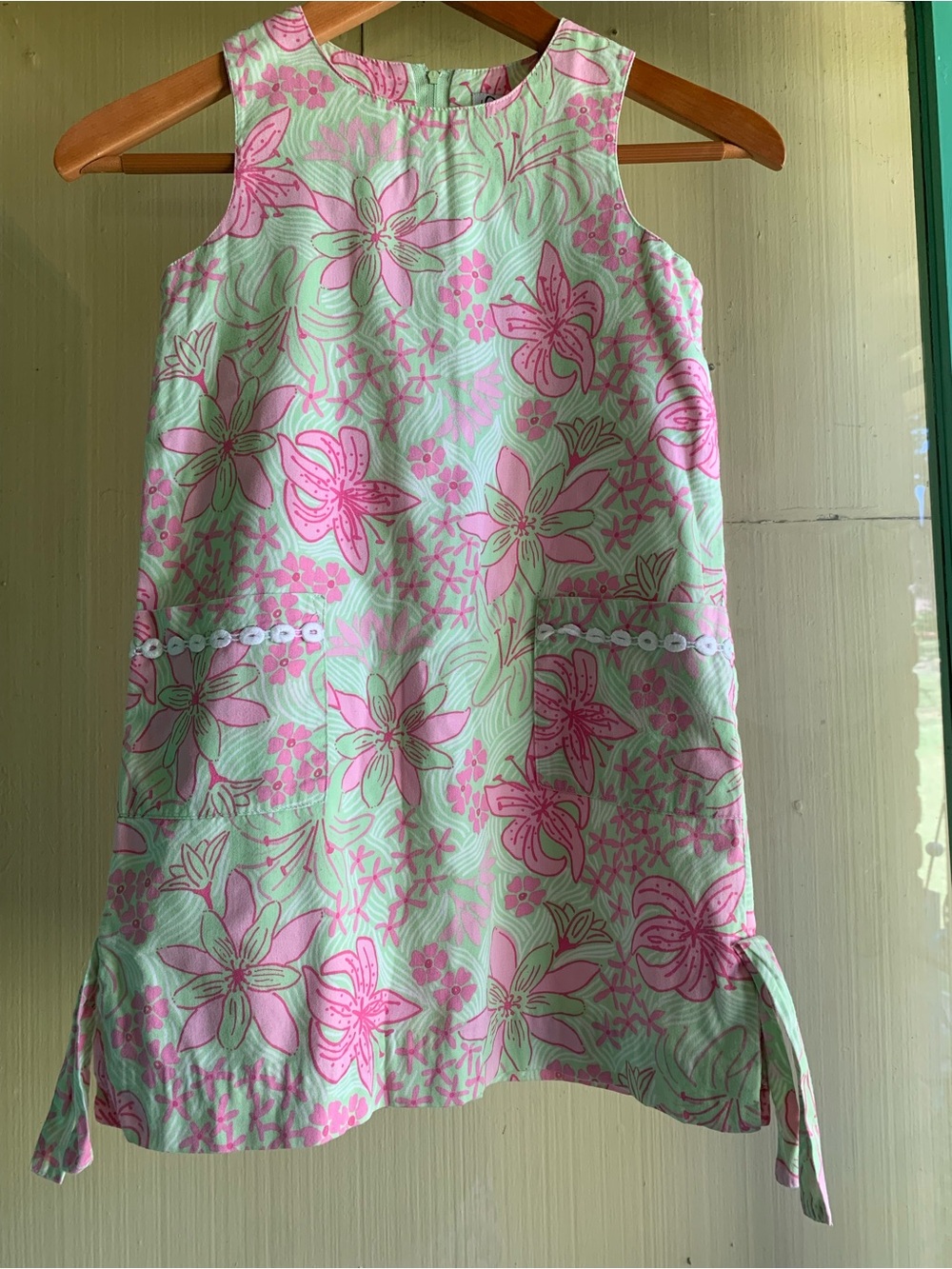 Lilly Pulitzer Pink & Light Green Floral Kids One-Piece